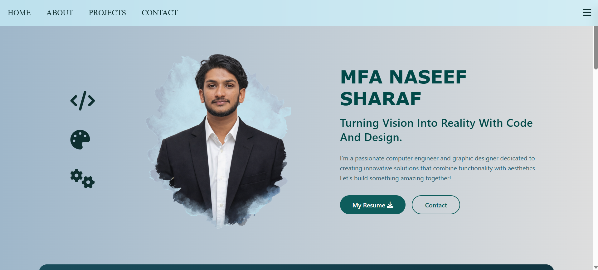 Portfolio website preview